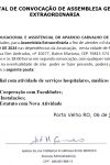 EDITAL DE CONVOCAÇÃO DE ASSEMBLEIA GERAL  EXTRAORDINARIA